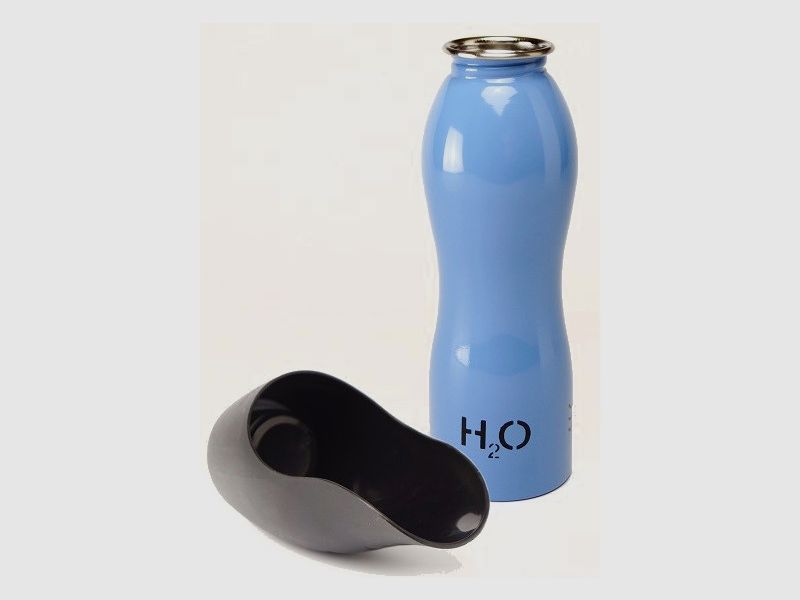 H204K9 Hunde Wasserflasche mit Napf 0,7l