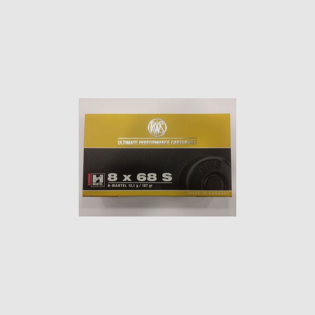 RWS CARTRIDGES 8 X 68 S HM 187 GR, image 1 of 2