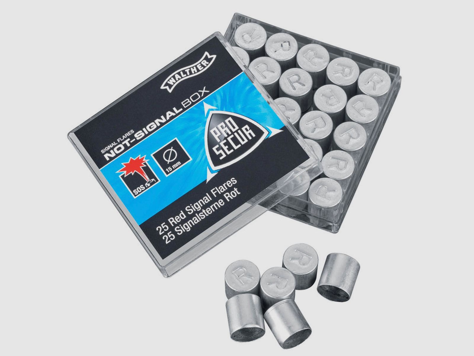 Walther 4.1489 Not Signal Patronen Signalsterne 25 Stück Pyro