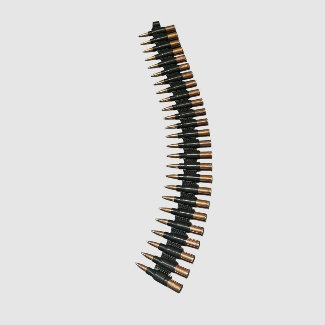 Decommissioning 7.62x54R copper-plated steel case | 25 cartridges on decay belt / cartridge belt