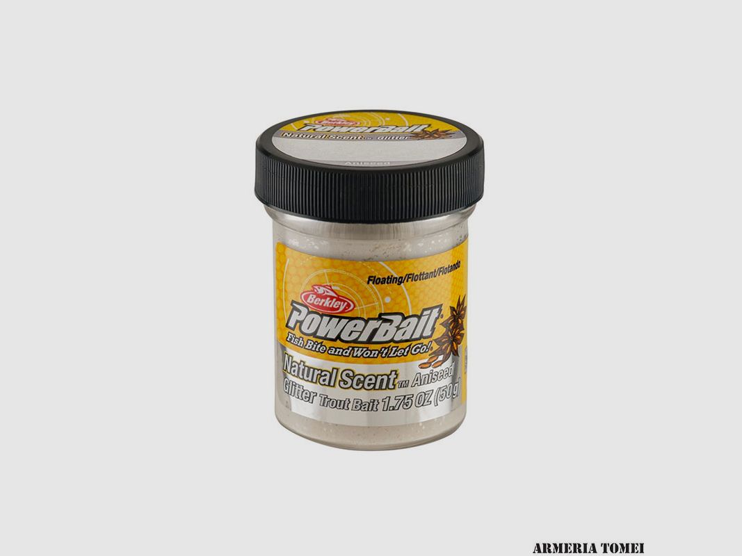 BERKLEY – POWERBAIT NATURAL SCENT GLITTER TROUT BAIT 1,75oz 50g Wit ANIJSAARD, afbeelding 1 van 2