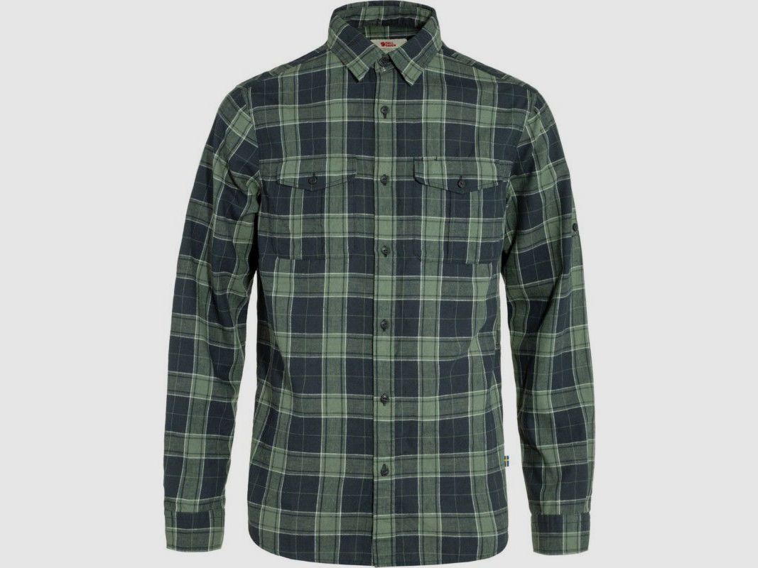 Fjällräven H-Hemd Övik Travel Langarm | d.navy/patina green, Bild 2 von 4