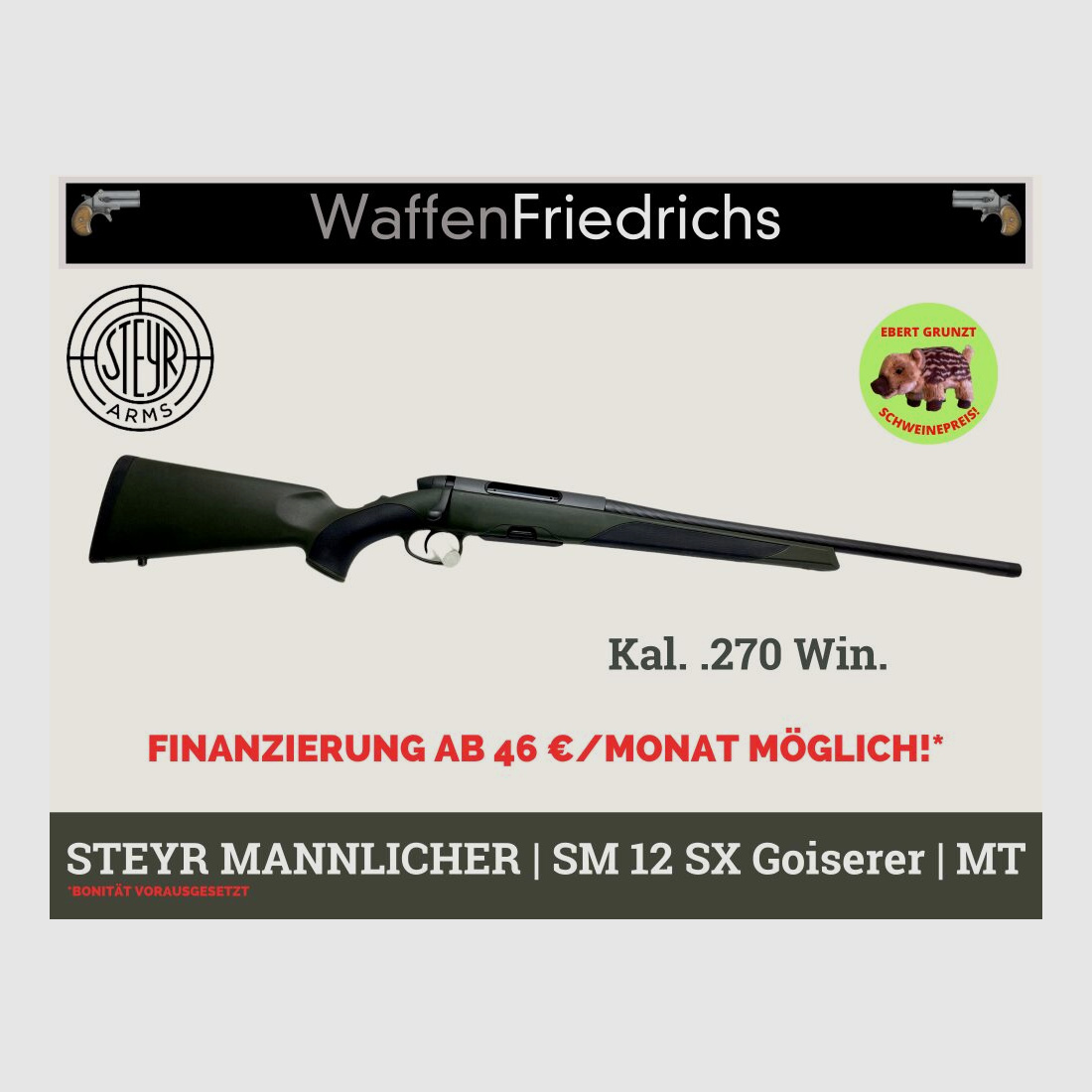 STEYR MANNLICHER	 SM 12 SX Goiserer - Waffen Friedrichs