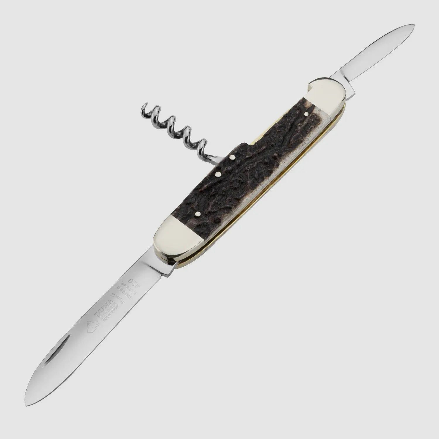 Coltello PUMA 420, corno di cervo, immagine 2 di 4