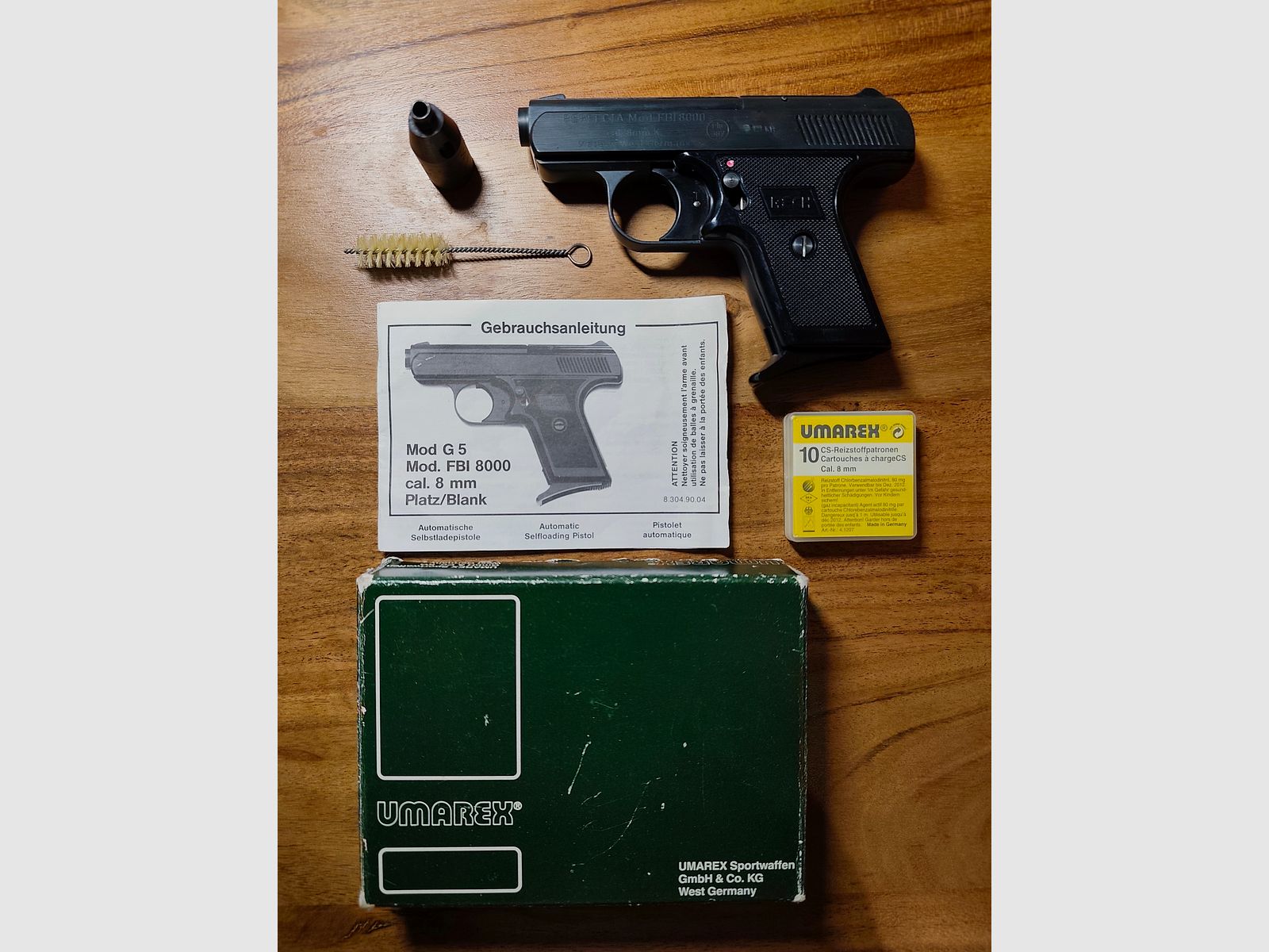 UMAREX Perfecta FBI 8000 Ungeschossen Neu! Original Schachtel und Zubehör Kaliber 8mm