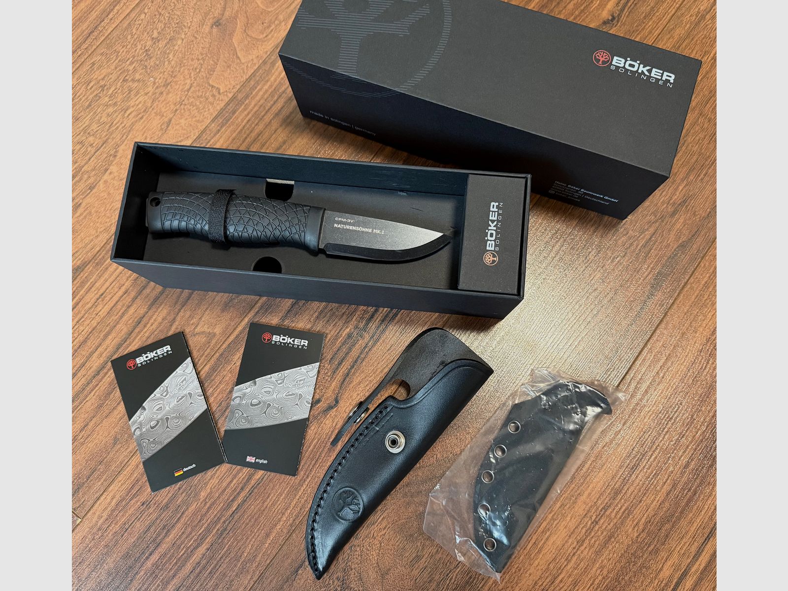Böker Manufaktur Solingen Naturensöhne Mk. 1 Survival Knife & Extra Lederscheide