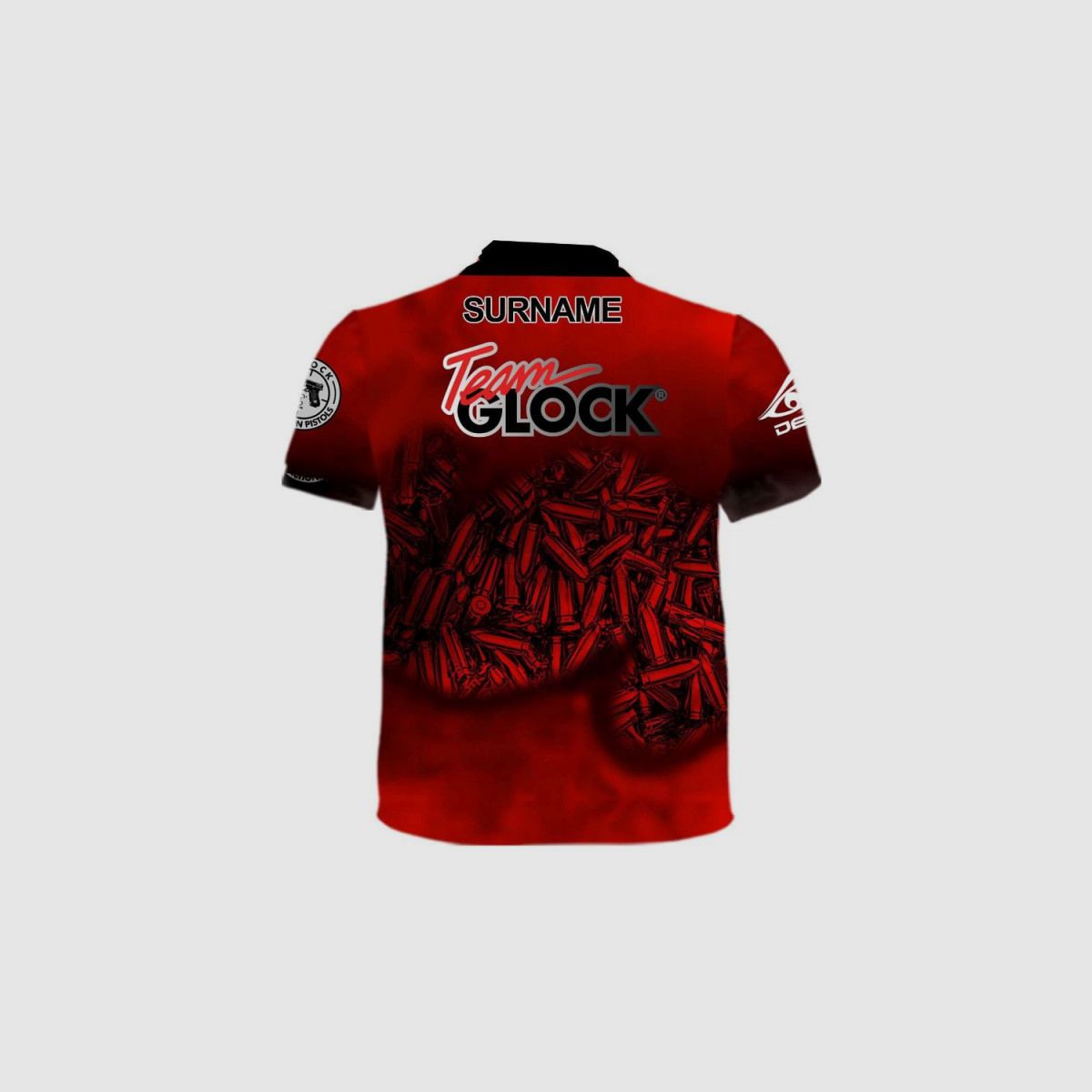 DED Sportswear Set Team Glock Rotes Thema, Größe: 10XL, Benutzerdefinierter Name: Kein Name, Bild 3 von 3