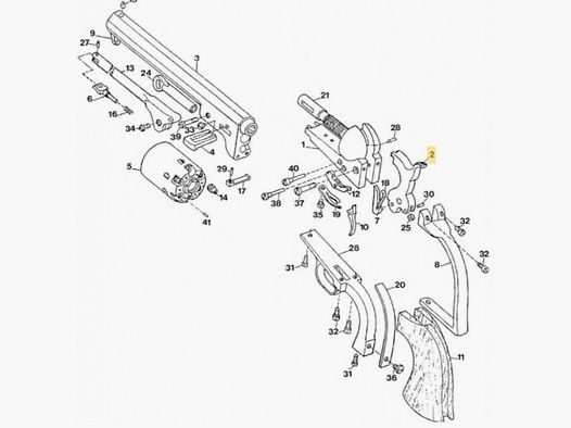 Piezas de repuesto para Colt Army Cilindro Cal 44 – 080A040005