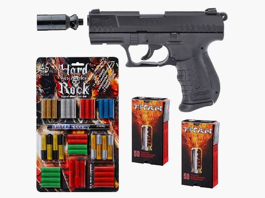 Feuerwerk Set Walther P22 Ready Schreckschuss groß