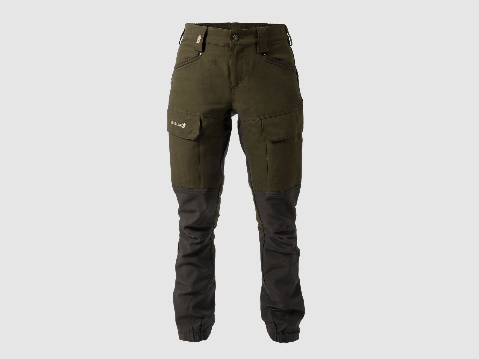 Woodline Alholmen Trousers Green/Brown Women 36