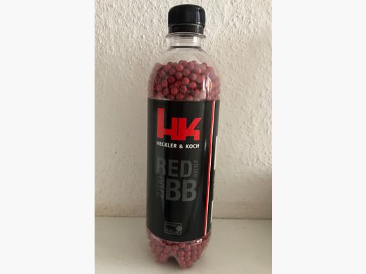 Heckler & Koch, Rote Battle BB's, Fles, 0, 25 g, geopende bijna volle fles (2700 stuks inhoud), Softair