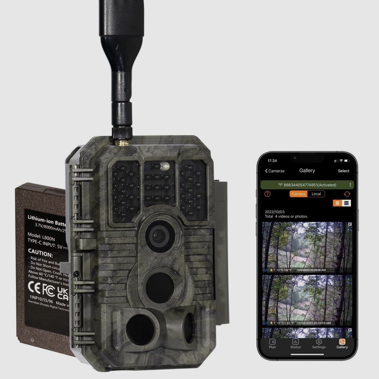 GardePro X60 PRO PMB 4G Wildkamera mit wiederaufladbarem Akku, Bild 10 von 12