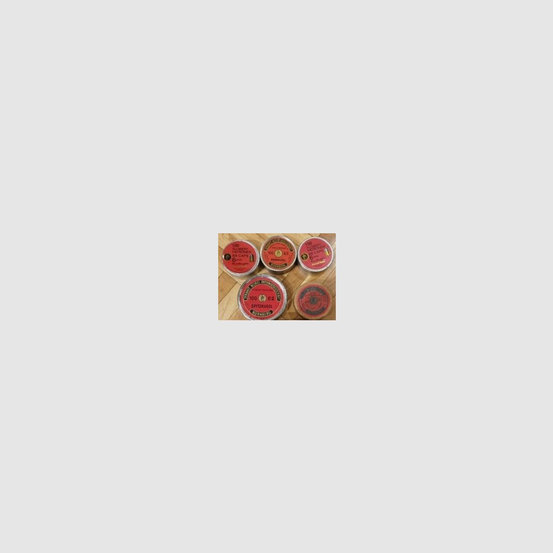 100 Flobert cartridges 6mm round ball .22 RWS Dynamit Nobel