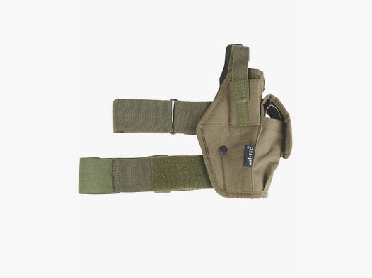 Accesorio de arma, funda de muslo Mil Tec para pistolas oliva