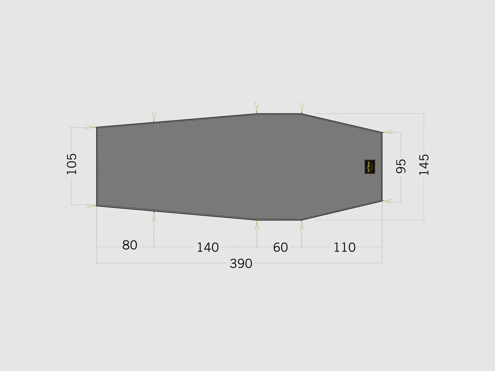 Tatonka Sábana de Suelo para Tienda Floor Sheet LT Okisba Gris Piedra Oliva