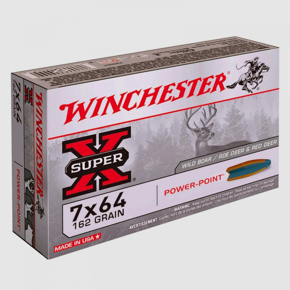 Winchester Super-X 7x64 140GR Power Point 20 cartouches