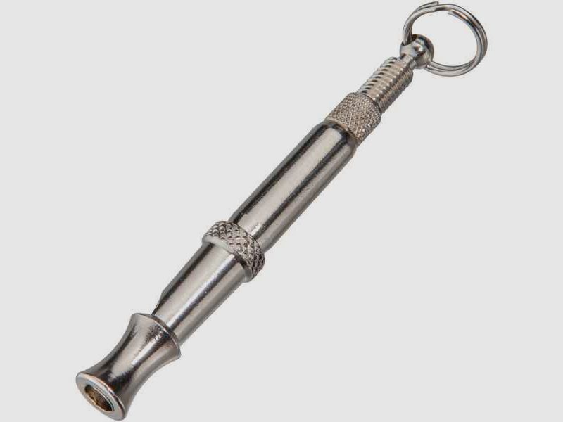 Hundepfeife Lautlos Messing vernickelt, 6 cm