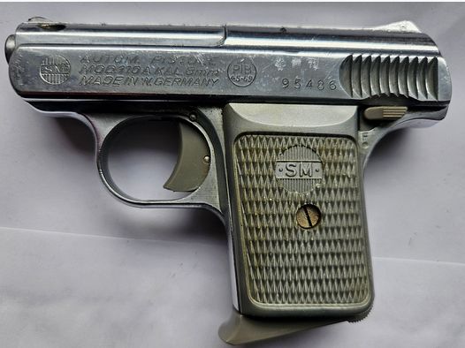 Seltene & hochwertige SM Mod.110A CHROM Kal.8mm PTB 45-69. Beschuss 1969