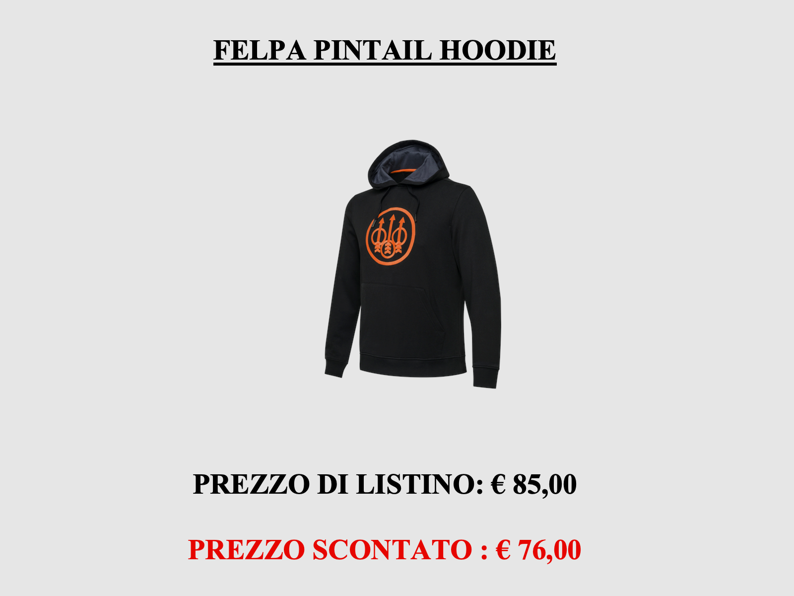 Beretta – Pintail Hoodie Schwarz, Bild 1 von 6