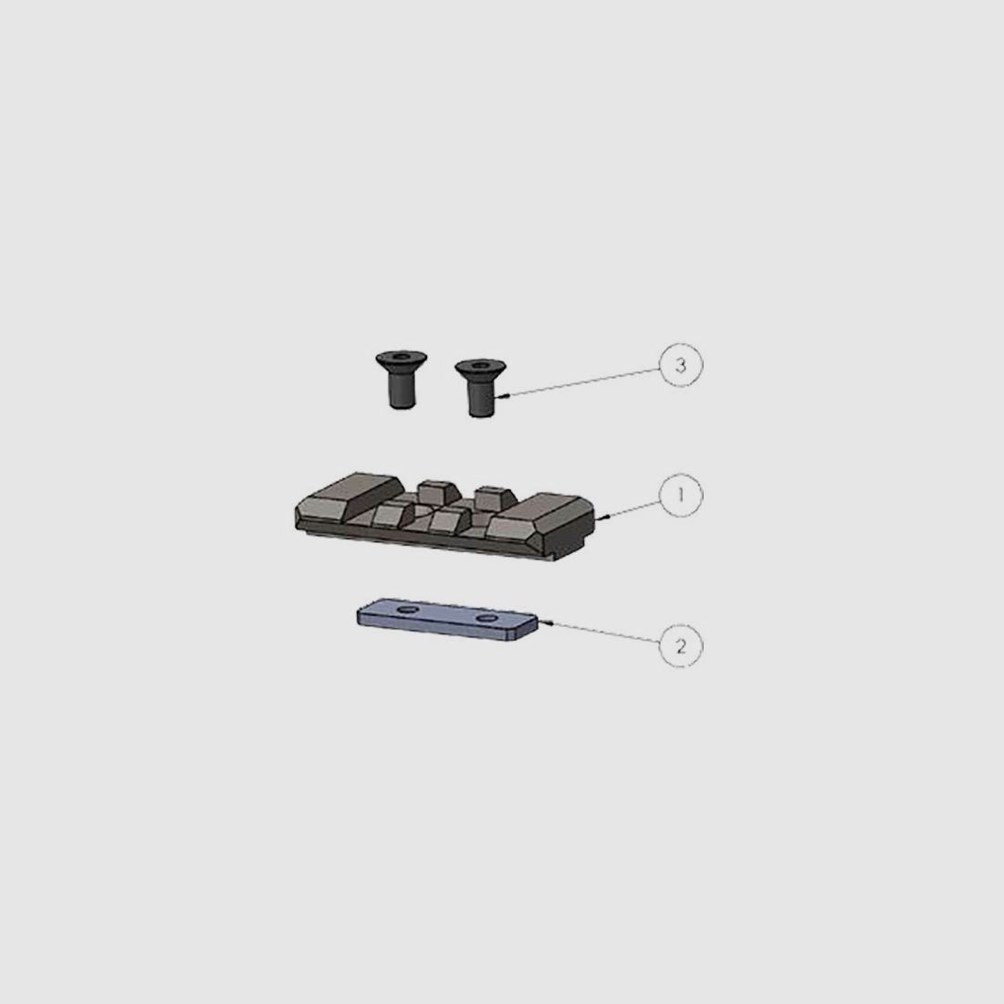 Adapter für VOERE K15/S16 Zweibein - VOERE Schiene auf 21mm - VOBIPS16