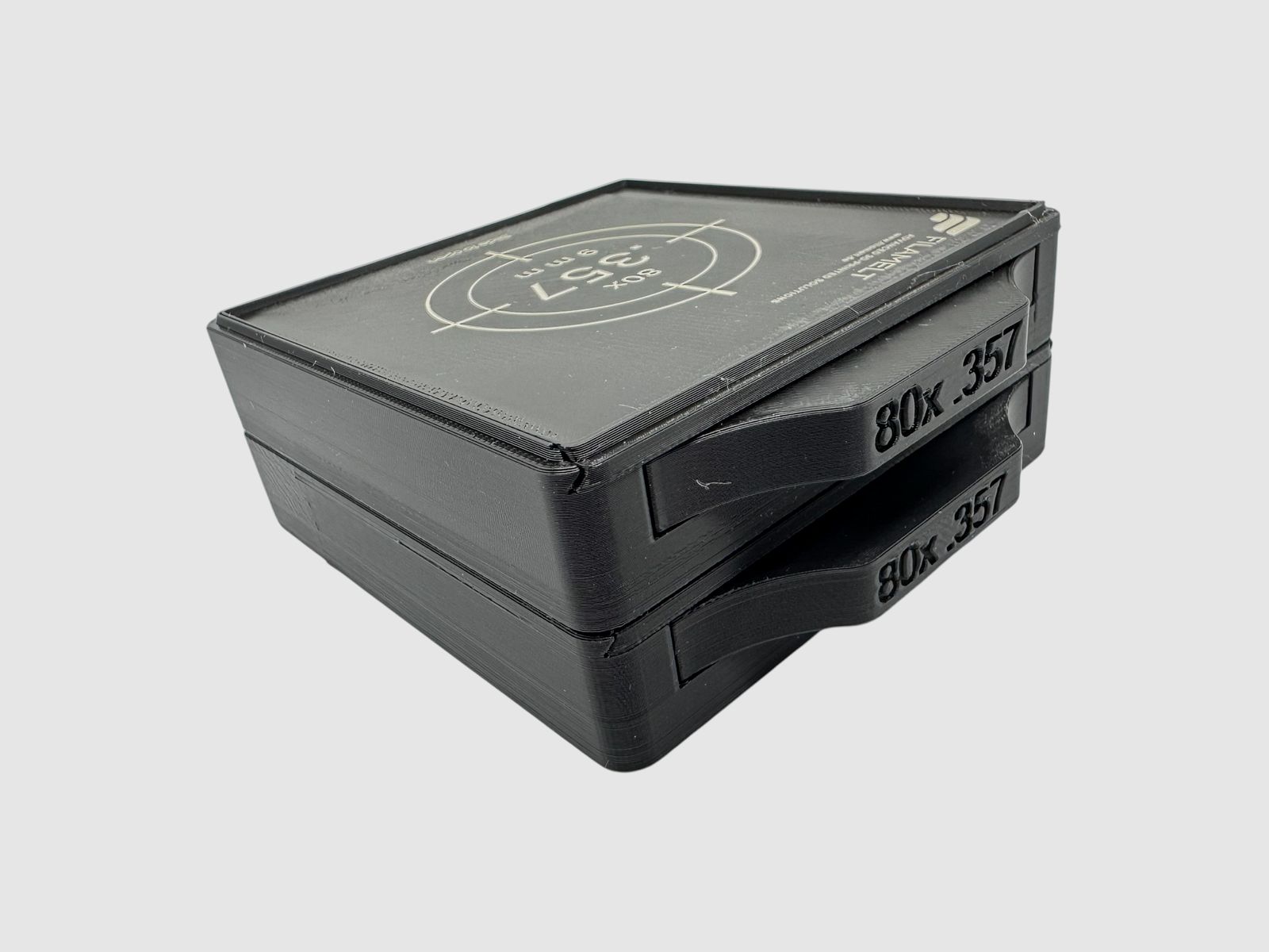 Diabolo-Box für 80x .357 / 9 mm – Praktisch, stapelbar, wiederverwendbar. Matchbox