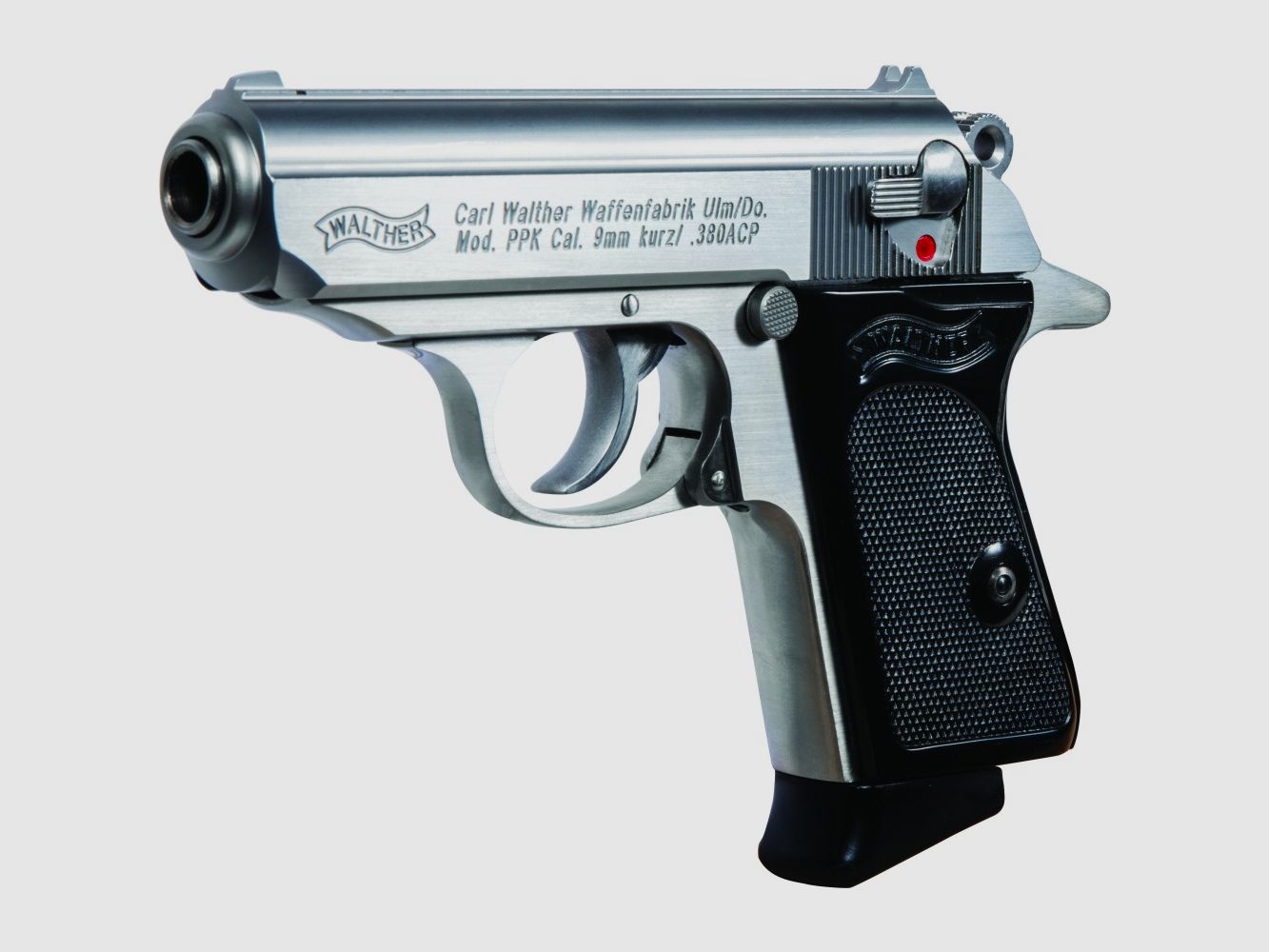 Walther PPK, 380 AUTO, 3.3", stainless, 6 Schuss