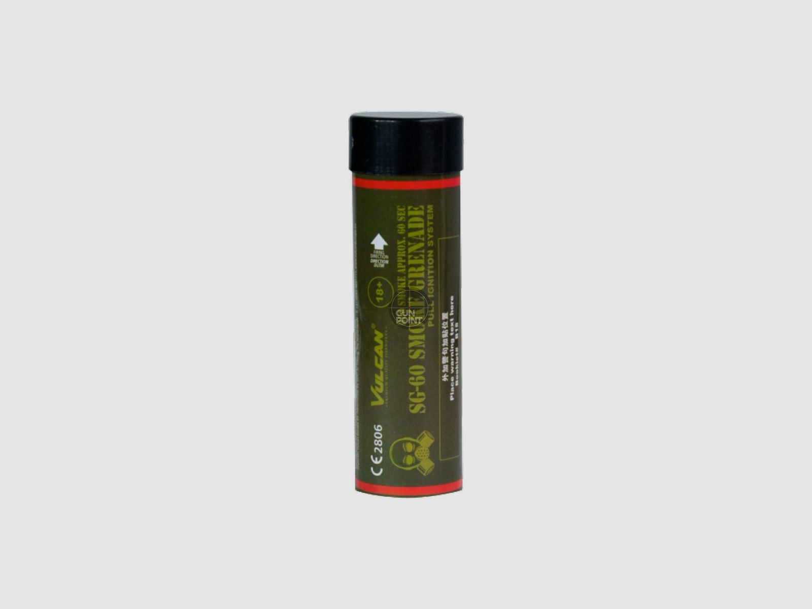 Vulcan Smoke Grenade - Rauchtopf mit Reiznder 60 Sekunden Rot