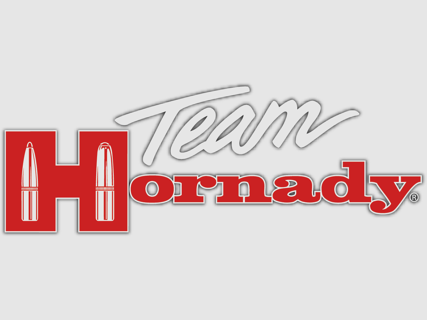 Pegatina de transferencia Hornady Team Hornady - Rojo/Blanco - aprox. 6,0×15,2 cm