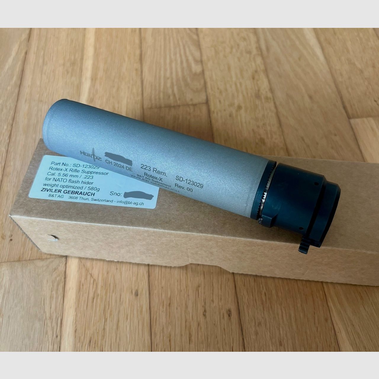 B&T ROTEX-X (.223) con QD quick detach per AR-15 NATO A2 suppressor da volata | usato poco, immagine 5 di 5