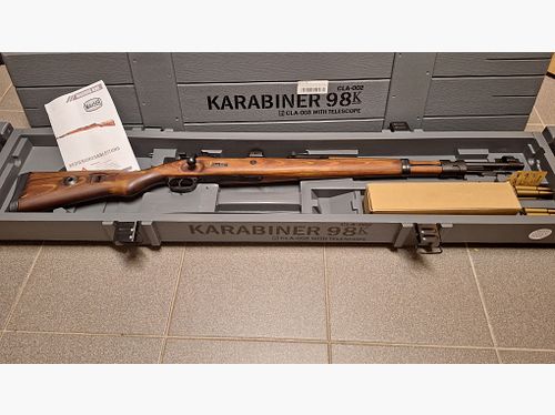 Ares Mauser Karabiner 98K steel bolt-action rifle with ZF39 6mm BB real wood + gun case-NEW!