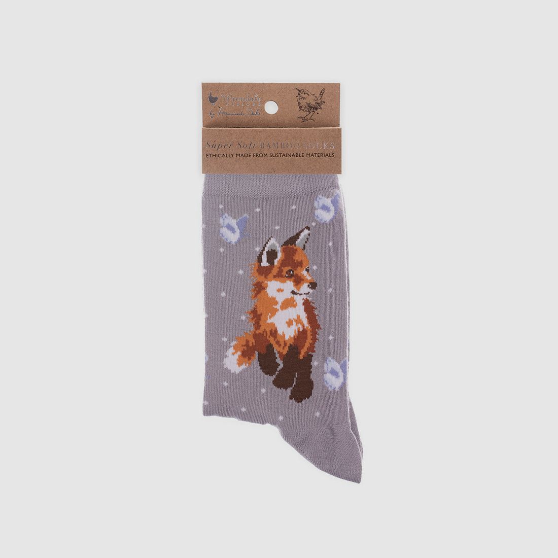 Wrendale Socken "Born to be Wild" mit Fuchs