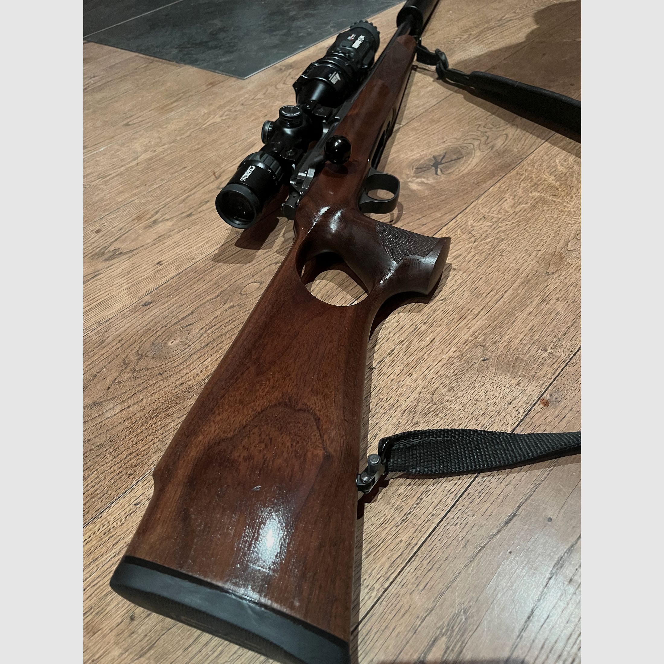 Repetidor de cerrojo Steel Action HS 308 culata de agujeros Liemke Merlin 42 Hausken