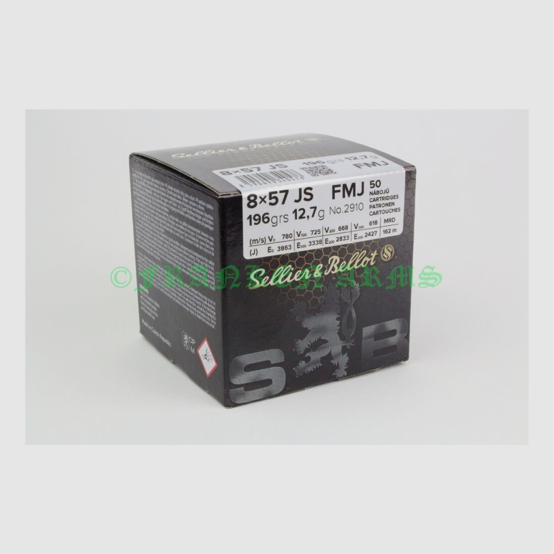 Sellier&Bellot 8x57IS FMJ 196gr. 12,7g 50 Stück Staffelpreise