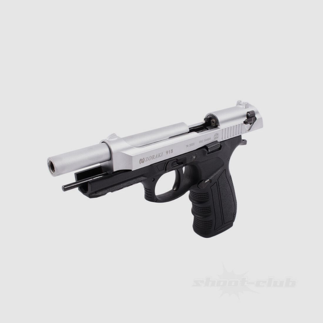 Zoraki	 918-P Schreckschusspistole Matt Chrom 9 mm P.A.K.