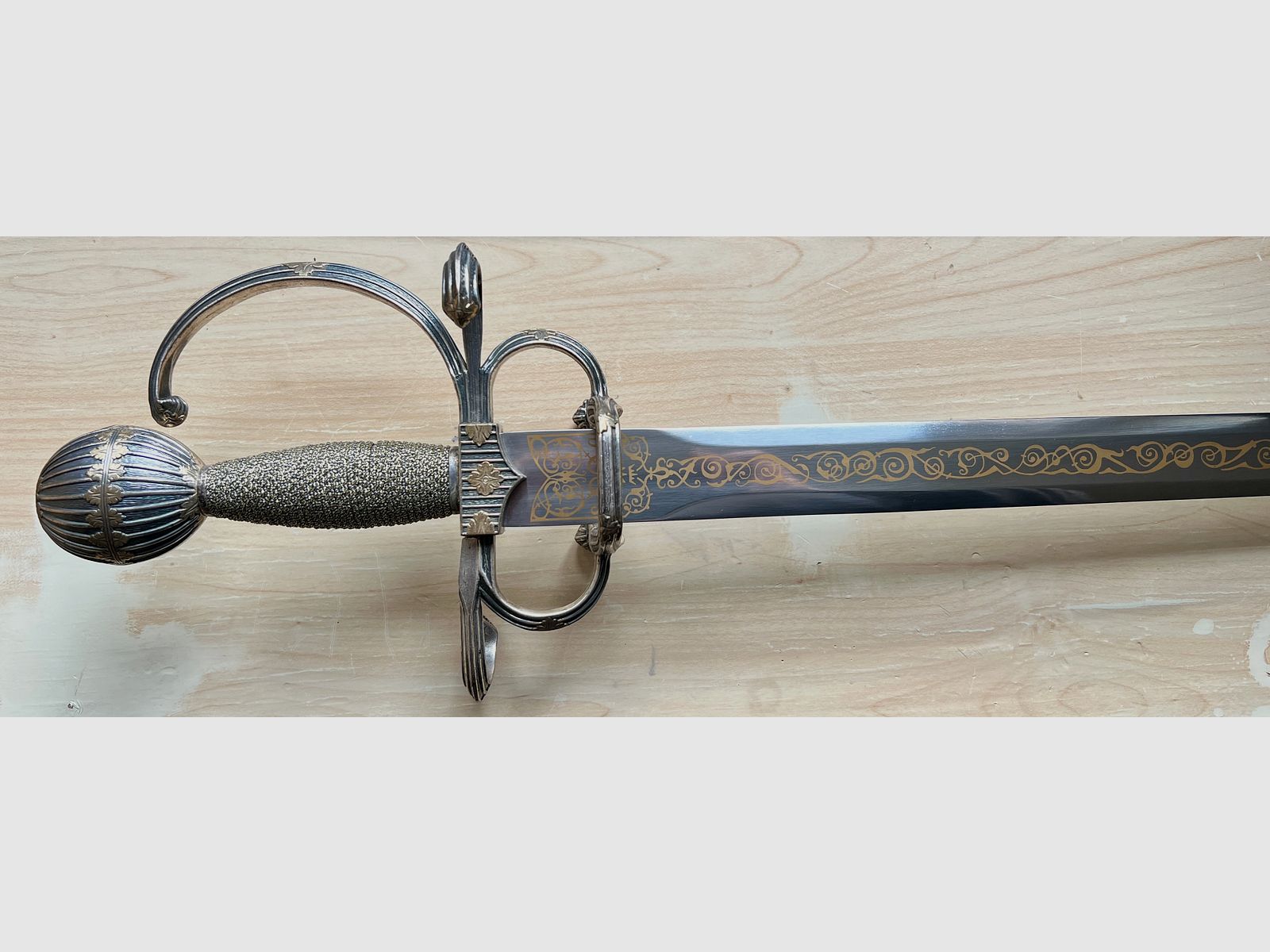 Spanisches Toledo Rapier / Espada Ropera – dekoratives Musketier-Schwert – Wandschwert Sammler Requisite