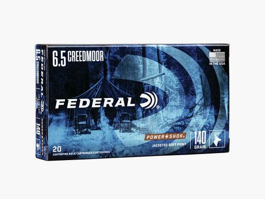 6.5 Creedmoor Power Shok Tlm 9.1g/140grs. Federal Ammunition