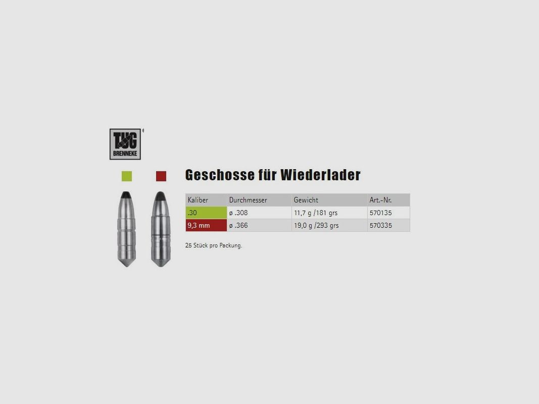 Balas Brenneke TUG 9,3 mm 19,0 g, imagen 1 de 2
