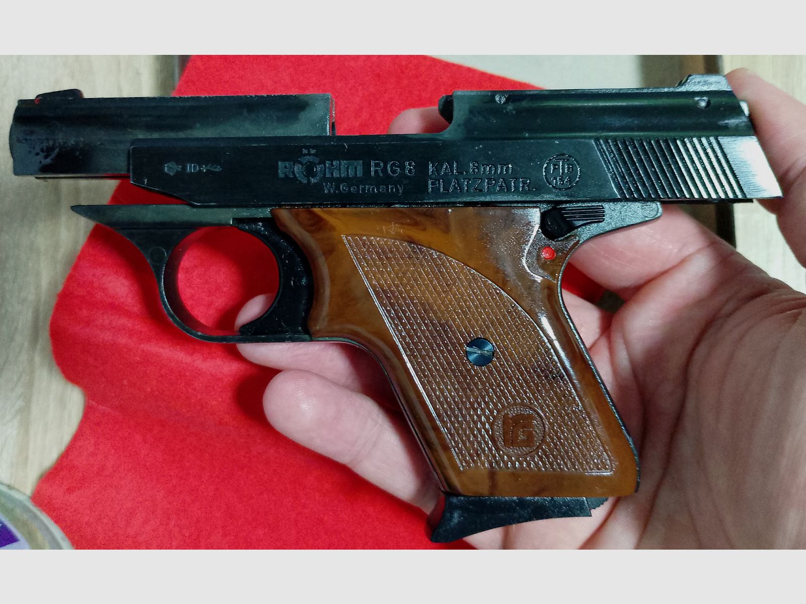 Seltene Röhm RG 8 im Kaliber 8 mm Knall/ PTB 154 mit OVP!