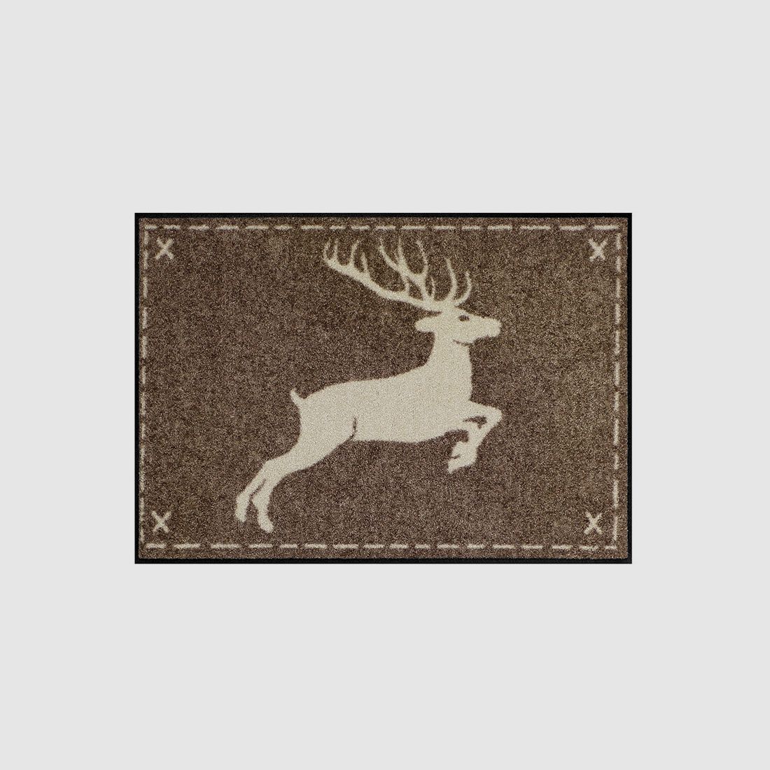 Fußmatte Springender Hirsch Birkendesign