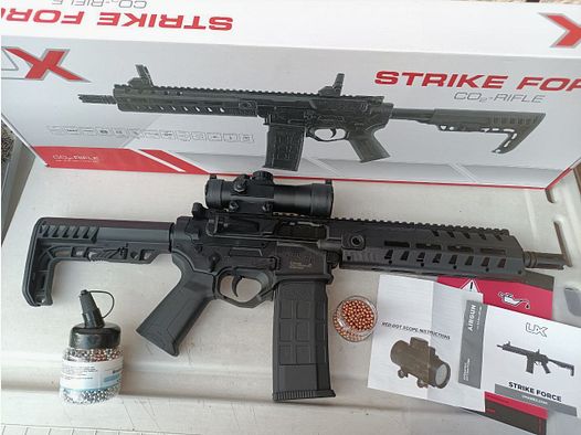 UX Strike Force CO2 Gewehr Red Green Dot Zielfernrohr 477 CO2 Kartuschen 4,5 mm BB Munition  