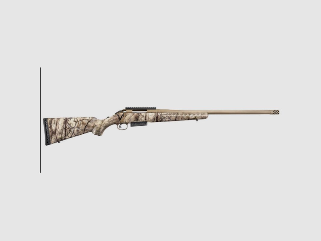 Ruger, Büchse, American Rifle, .243 Win, 16,1", MT5/8"-24, mit MB, 4 Schuss, Go Wild Camo