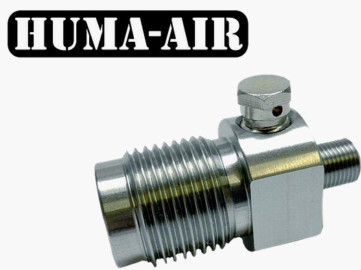 Din 300 adapter to 1/8 BSP male with safety burst disk