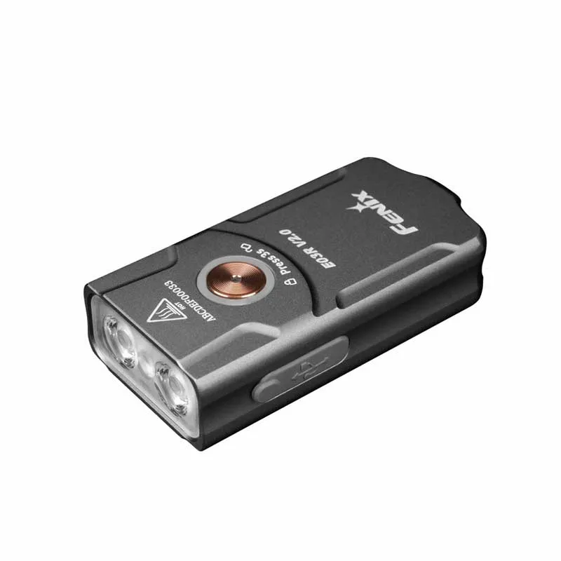 Latarka brelokowa do kluczy Fenix E03R V2.0 szara - 500 lm