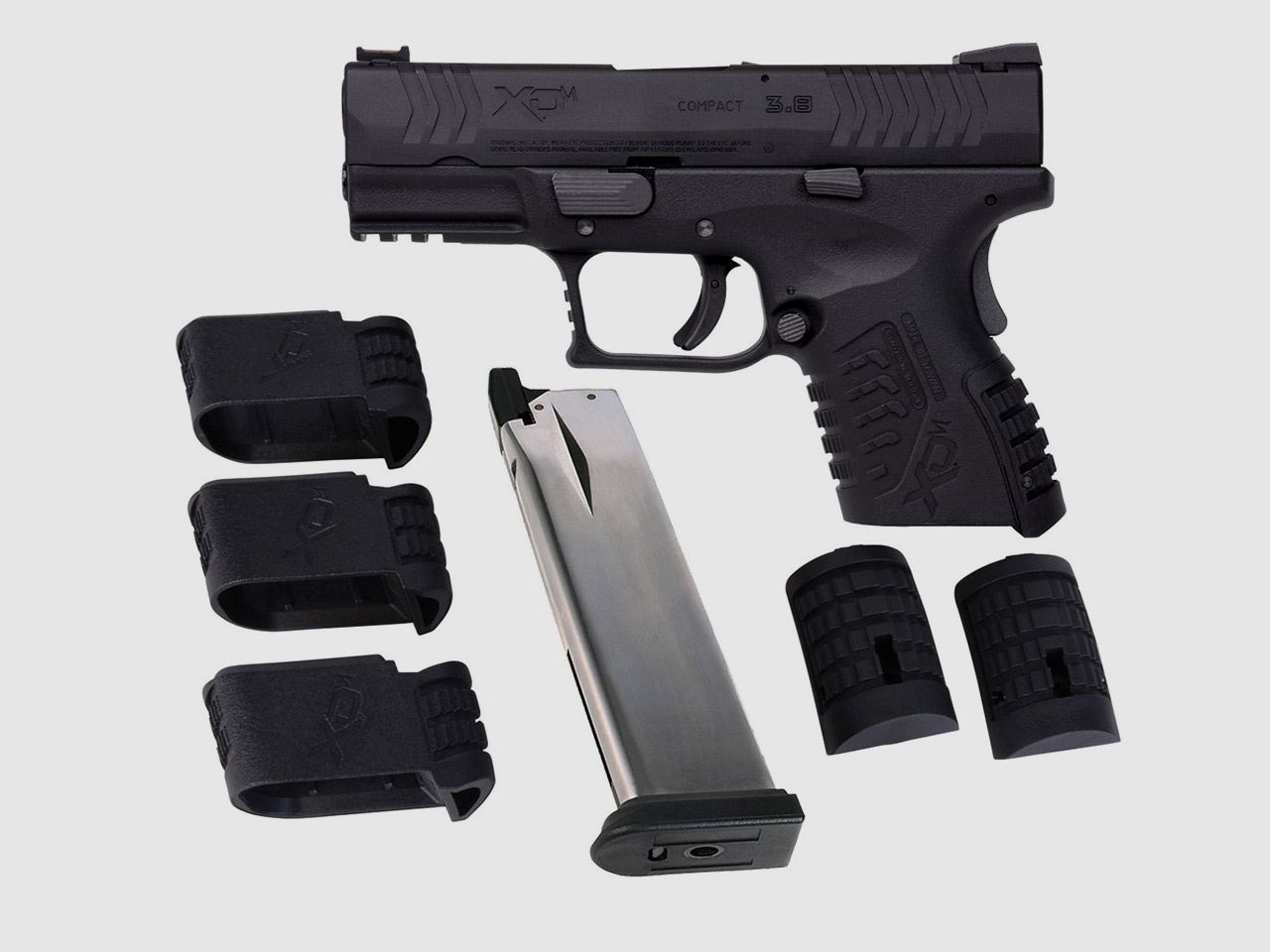 CO2 Pistole Springfield XDM 3.8 Zoll Compact Blowback schwarz Kaliber 4,5 mm BB (P18)