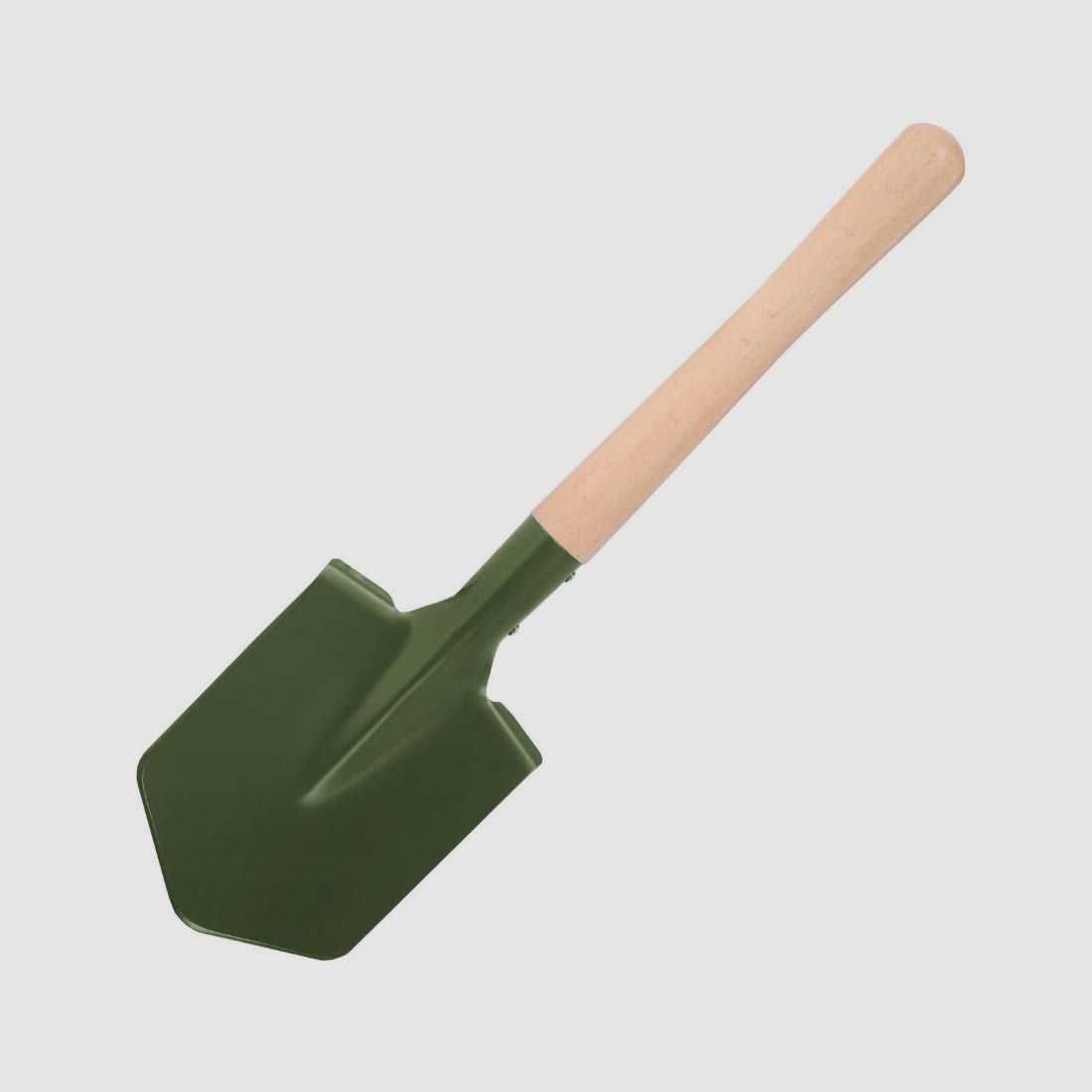 German entrenching tool with wooden handle - 27025