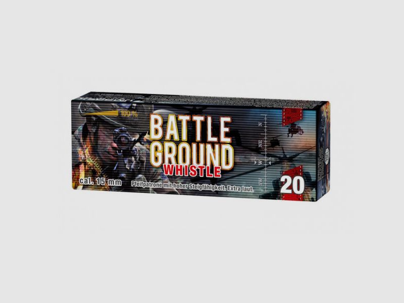 BATTLEGROUND WHISTLE - EXTRA LAUT - 15MM - 20 SCHUSS