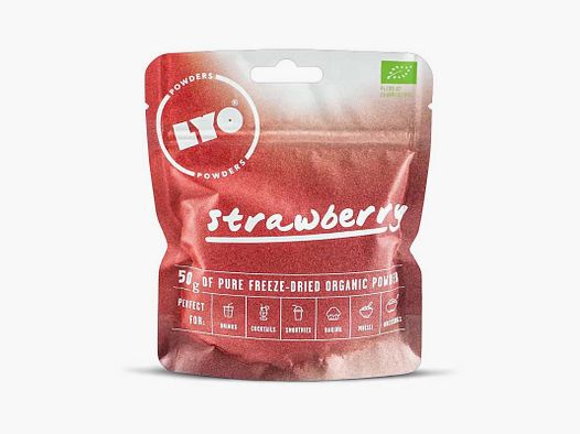 Lyofood – Gefriergetrocknete Bio-Erdbeere – Pulver 50 g