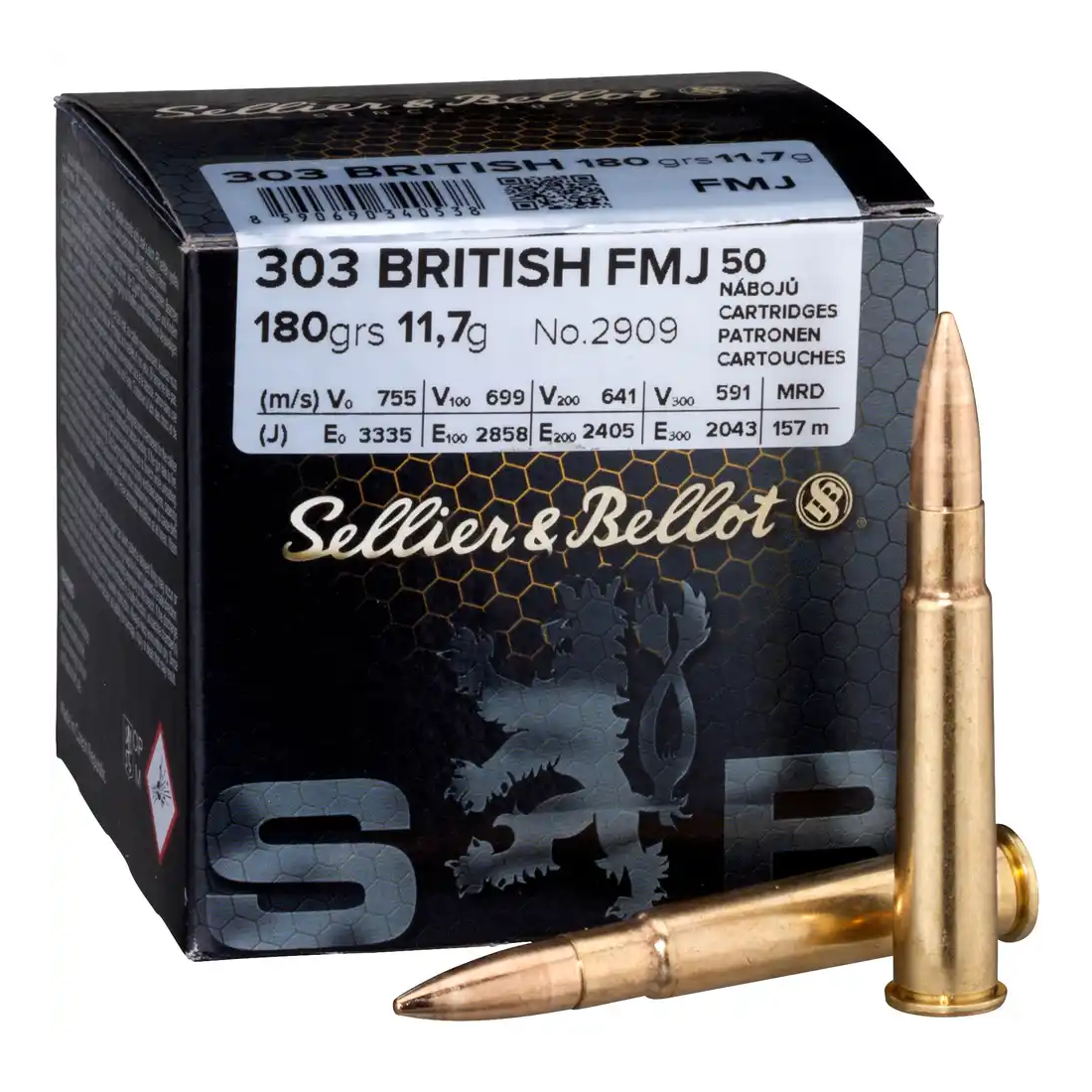 Amunicja Sellier & Bellot 303 BRITISH 180grs 11,7g FMJ