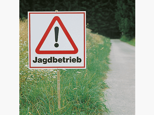 Warnschild "Jagdbetrieb"