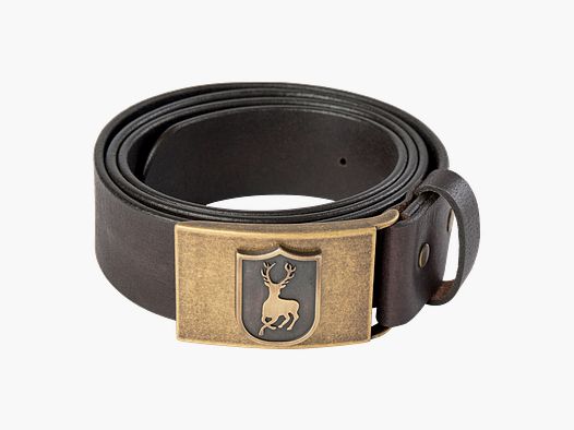 Leather belt - Dark Brown - Men's size: 115 CM